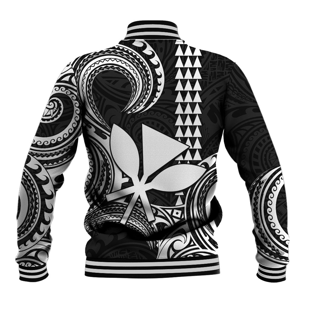Custom King Kamehameha Day Hawaii Baseball Jacket Paradise of the Pacific Tribal Kakau - White LT9 - Polynesian Pride