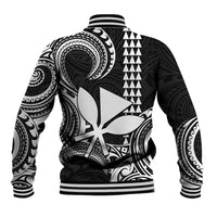 Custom King Kamehameha Day Hawaii Baseball Jacket Paradise of the Pacific Tribal Kakau - White LT9 - Polynesian Pride