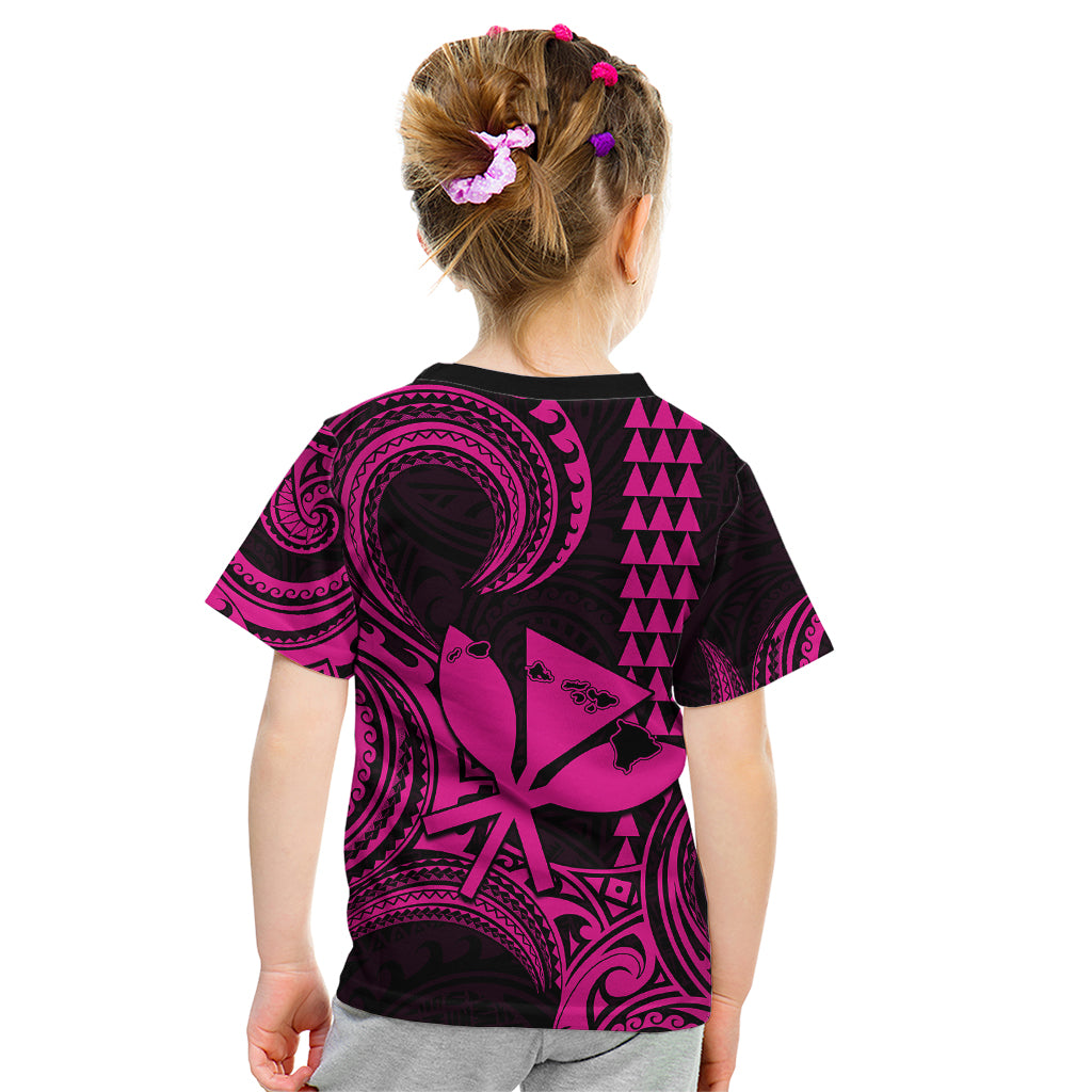 King Kamehameha Day Hawaii Kid T Shirt Paradise of the Pacific Tribal Kakau with Kanaka Maoli - Pink LT9 - Polynesian Pride