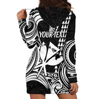 Custom King Kamehameha Day Hawaii Hoodie Dress Paradise of the Pacific Tribal Kakau with Kanaka Maoli - White LT9 - Polynesian Pride