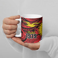 Flag of Kiribati Polynesian Pattern Ceramic Mug Est 1979 With Tropical Flowers LT9 - Polynesian Pride