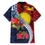 Flag of Kiribati Polynesian Pattern Family Matching Tank Maxi Dress and Hawaiian Shirt Est 1979 With Tropical Flowers