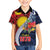 Flag of Kiribati Polynesian Pattern Kid Hawaiian Shirt Est 1979 With Tropical Flowers