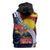 Flag of Kiribati Polynesian Pattern Sleeveless Hoodie Est 1979 With Tropical Flowers - Polynesian Pride