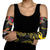 Kiribati Independence Day Personalised Arm Sleeves Gold Frigatebird with Polynesian Pattern - Polynesian Pride