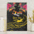 Kiribati Independence Day Personalised Canvas Wall Art Gold Frigatebird with Polynesian Pattern