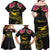 Kiribati Independence Day Personalised Family Matching Off Shoulder Maxi Dress and Hawaiian Shirt Gold Frigatebird with Polynesian Pattern