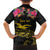 Kiribati Independence Day Personalised Family Matching Summer Maxi Dress and Hawaiian Shirt Gold Frigatebird with Polynesian Pattern