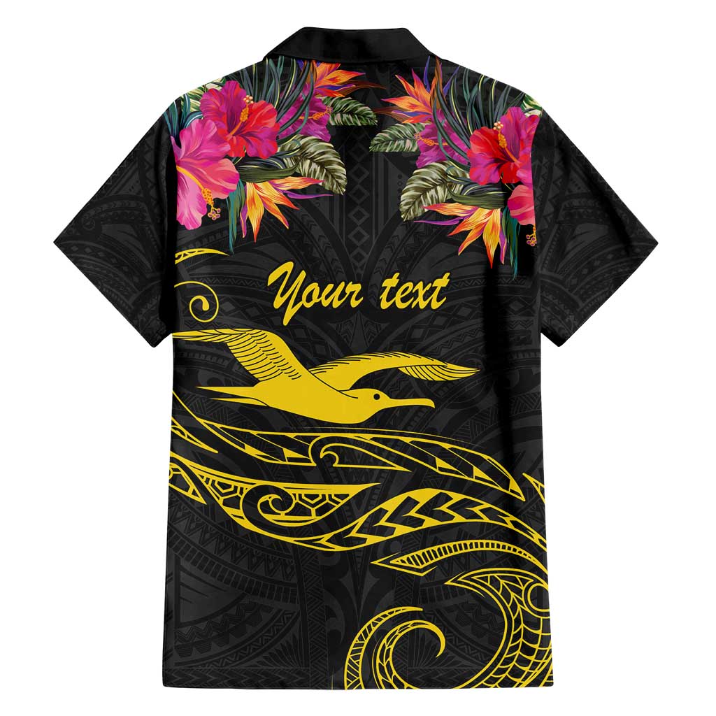 Kiribati Independence Day Personalised Family Matching Summer Maxi Dress and Hawaiian Shirt Gold Frigatebird with Polynesian Pattern LT9 - Polynesian Pride