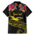 Kiribati Independence Day Personalised Family Matching Summer Maxi Dress and Hawaiian Shirt Gold Frigatebird with Polynesian Pattern