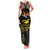 Kiribati Independence Day Personalised Family Matching Tank Maxi Dress and Hawaiian Shirt Gold Frigatebird with Polynesian Pattern