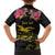 Kiribati Independence Day Personalised Hawaiian Shirt Gold Frigatebird with Polynesian Pattern