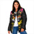 Kiribati Independence Day Personalised Padded Jacket Gold Frigatebird with Polynesian Pattern - Polynesian Pride