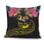 Kiribati Independence Day Personalised Pillow Cover Gold Frigatebird with Polynesian Pattern - Polynesian Pride