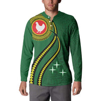Manua Islands Polynesian Style Button Sweatshirt