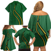 Manua Islands Polynesian Style Family Matching Off Shoulder Short Dress and Hawaiian Shirt LT9 - Polynesian Pride
