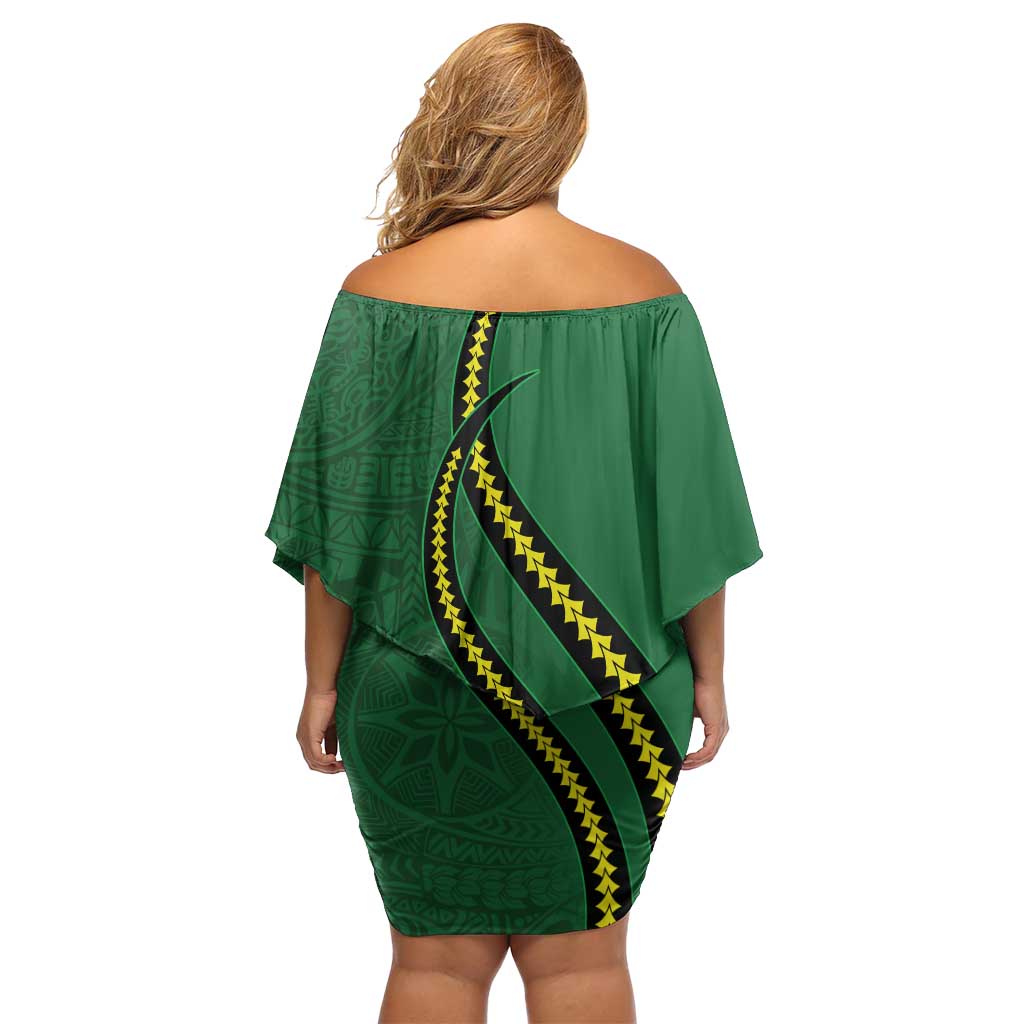 Manua Islands Polynesian Style Family Matching Off Shoulder Short Dress and Hawaiian Shirt LT9 - Polynesian Pride