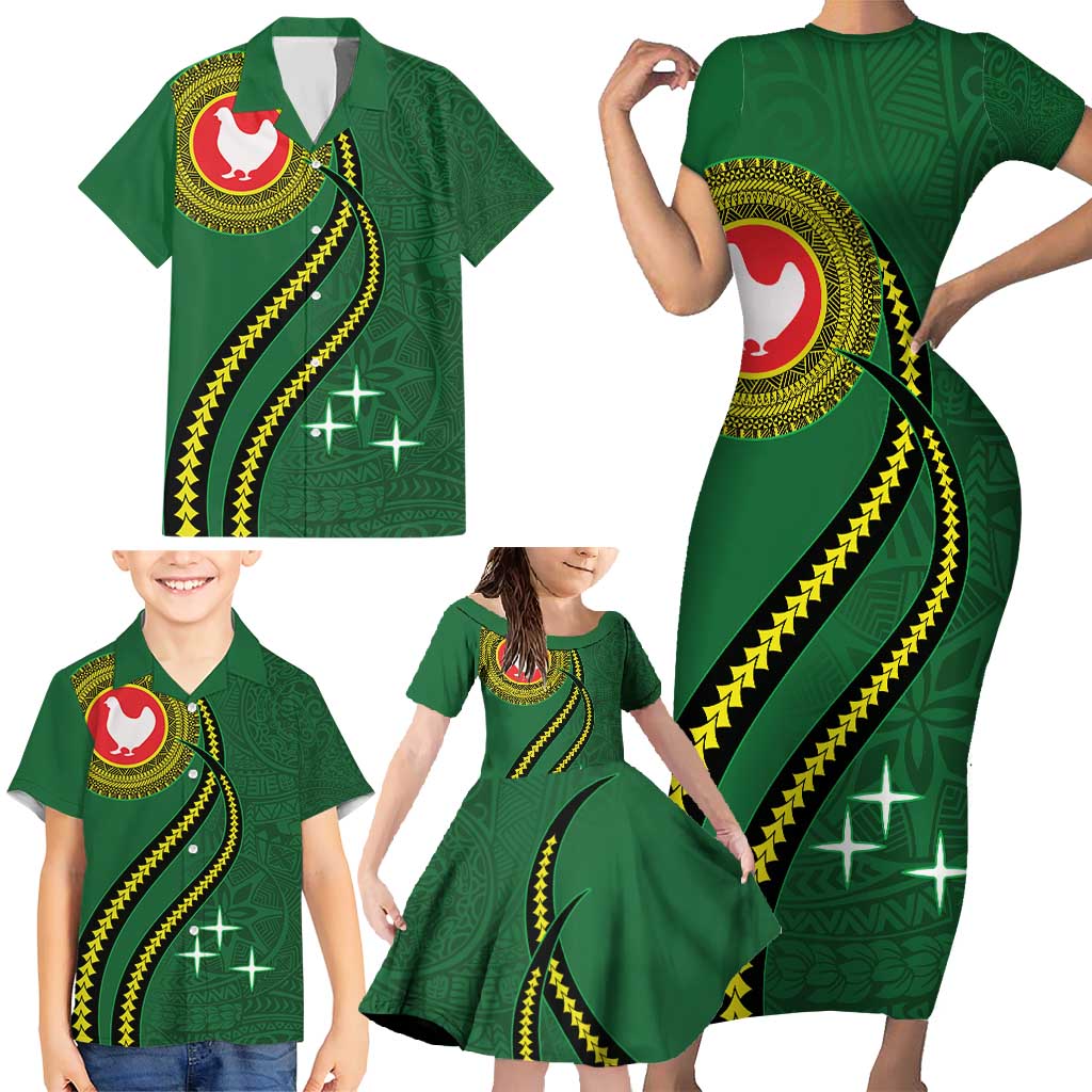 Manua Islands Polynesian Style Family Matching Short Sleeve Bodycon Dress and Hawaiian Shirt LT9 - Polynesian Pride