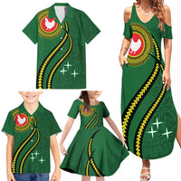 Manua Islands Polynesian Style Family Matching Summer Maxi Dress and Hawaiian Shirt LT9 - Polynesian Pride
