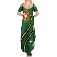 Manua Islands Polynesian Style Family Matching Summer Maxi Dress and Hawaiian Shirt LT9 - Polynesian Pride