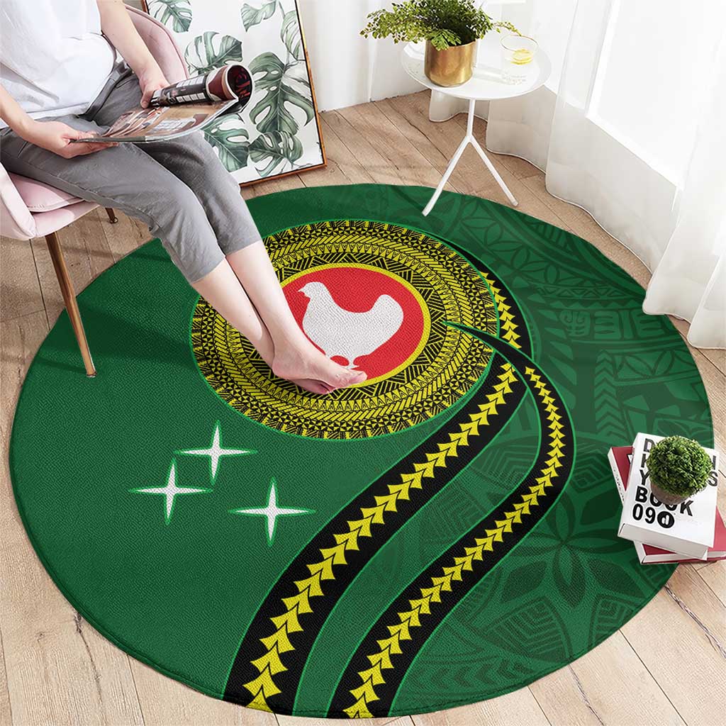 Manua Islands Polynesian Style Round Carpet