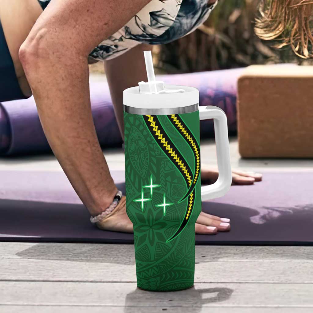 Manua Islands Polynesian Style Tumbler With Handle