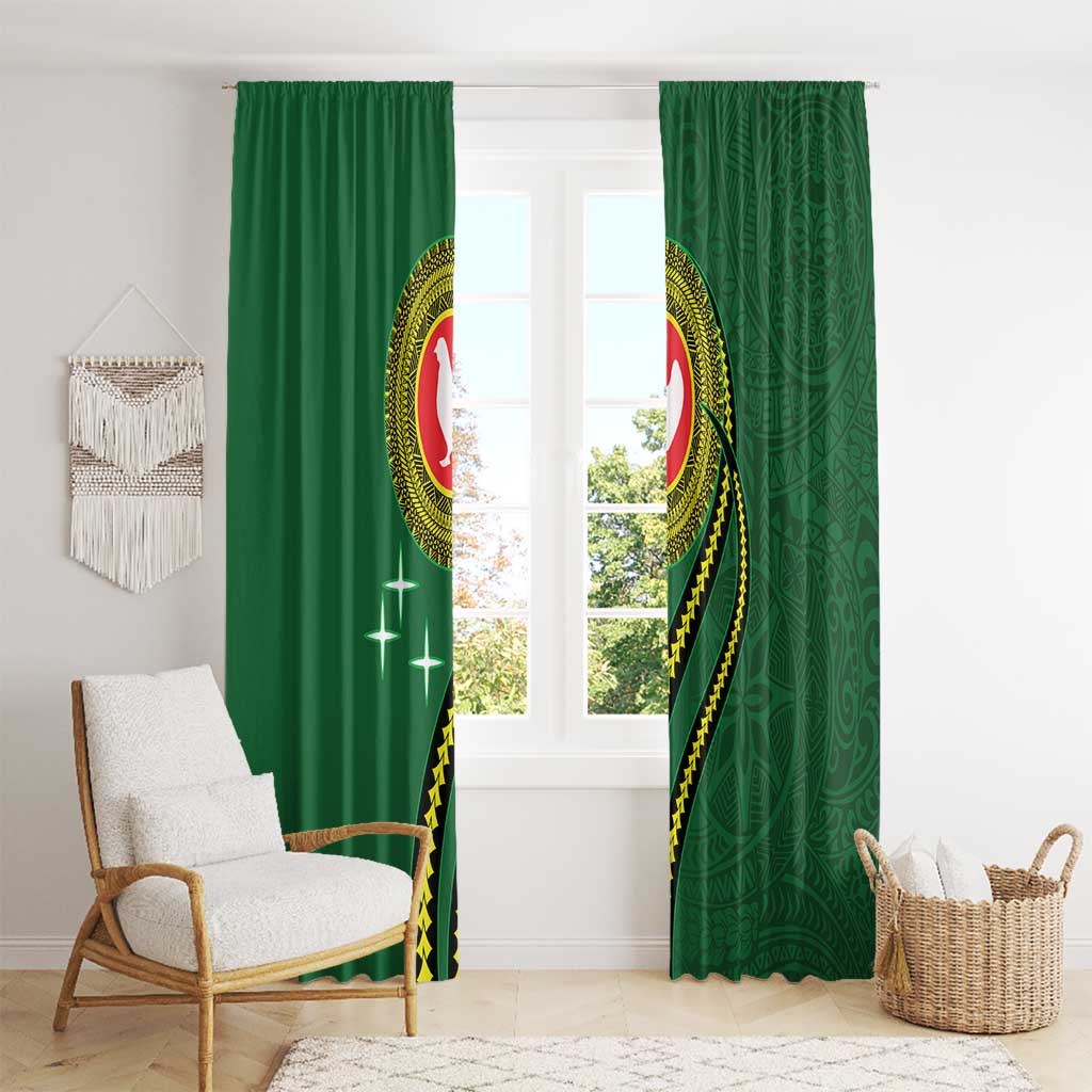 Manua Islands Polynesian Style Window Curtain