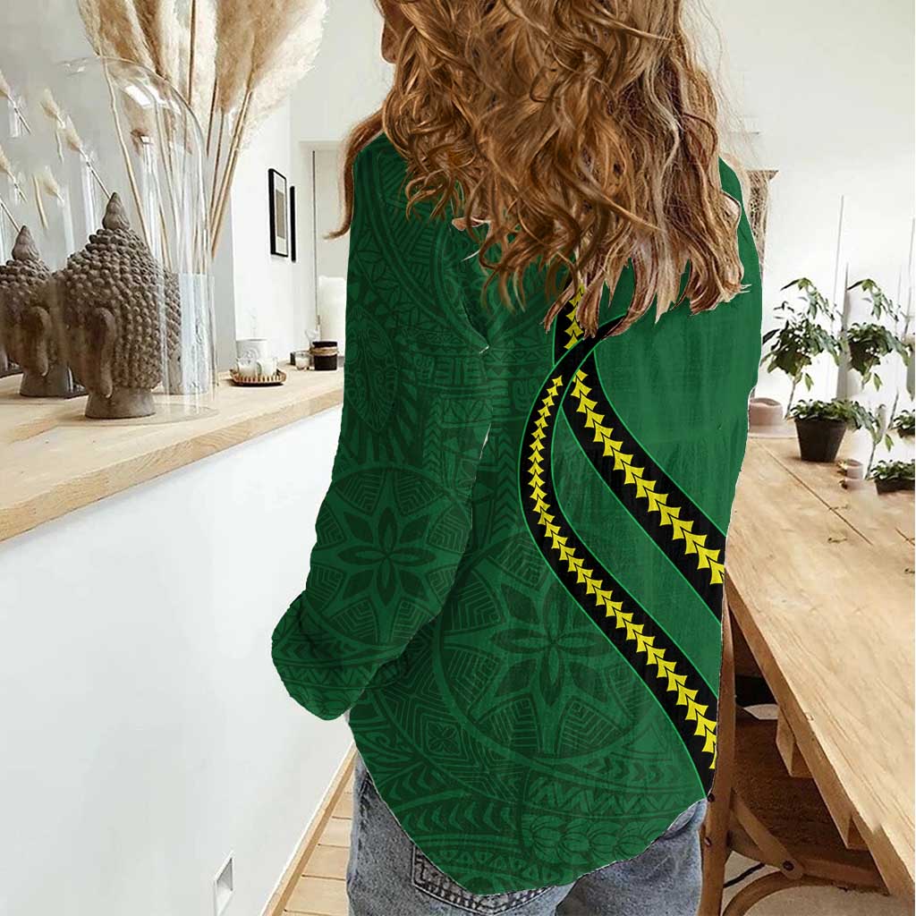 Manua Islands Polynesian Style Women Casual Shirt