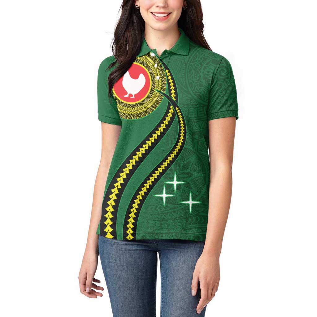 Manua Islands Polynesian Style Women Polo Shirt