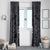 Custom New Zealand Taiaha Maori Window Curtain Minimalist Silver Fern All Black - Polynesian Pride