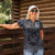 Custom New Zealand Taiaha Maori Women Polo Shirt Minimalist Silver Fern All Black - Polynesian Pride