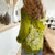 Polynesian Women Casual Shirt Pacific Flower Mix Floral Tribal Tattoo Yellow Vibe LT9 - Polynesian Pride