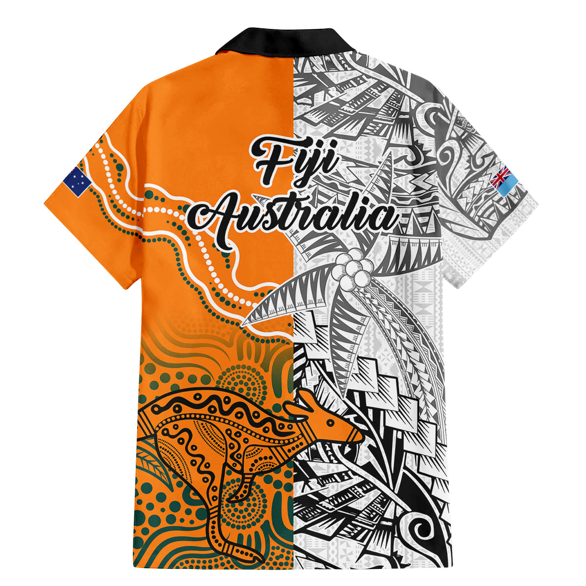 Fiji Australia Rugby Family Matching Mermaid Dress and Hawaiian Shirt World Cup 2023 Polynesia Tapa Mixed Indigenous Aboriginal LT9 - Polynesian Pride