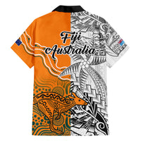 Fiji Australia Rugby Family Matching Summer Maxi Dress and Hawaiian Shirt World Cup 2023 Polynesia Tapa Mixed Indigenous Aboriginal LT9 - Polynesian Pride