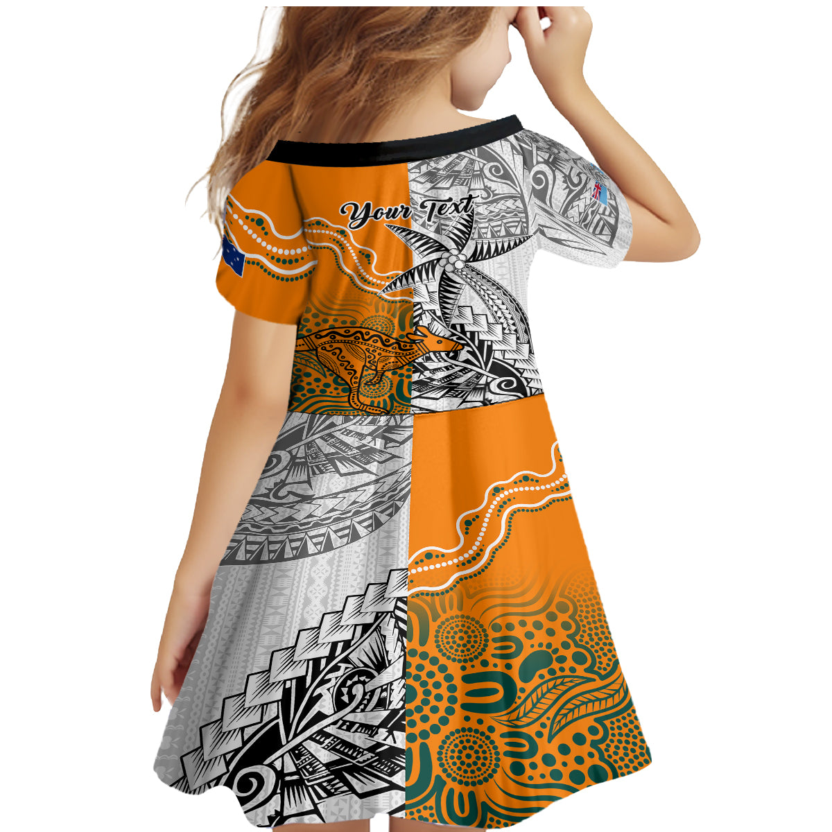 Personalised Fiji Australia Rugby Family Matching Mermaid Dress and Hawaiian Shirt World Cup 2023 Polynesia Tapa Mixed Indigenous Aboriginal LT9 - Polynesian Pride