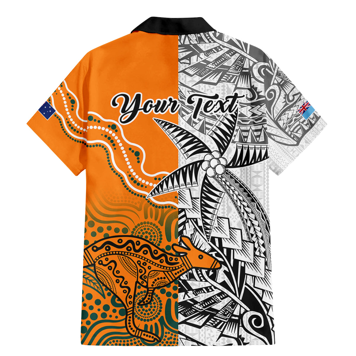 Personalised Fiji Australia Rugby Family Matching Mermaid Dress and Hawaiian Shirt World Cup 2023 Polynesia Tapa Mixed Indigenous Aboriginal LT9 - Polynesian Pride