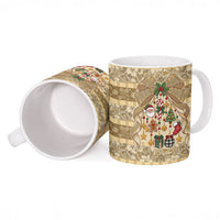 Hawai'i Kapa Christmas Bow Ceramic Mug Mele Kalikimaka LT9 - Polynesian Pride
