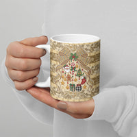Hawai'i Kapa Christmas Bow Ceramic Mug Mele Kalikimaka LT9 - Polynesian Pride