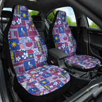 Filipino Maligayang Pasko Car Seat Cover Pacific Patchwork Xmas Vibes LT9 One Size Blue - Polynesian Pride