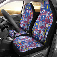 Filipino Maligayang Pasko Car Seat Cover Pacific Patchwork Xmas Vibes LT9 - Polynesian Pride