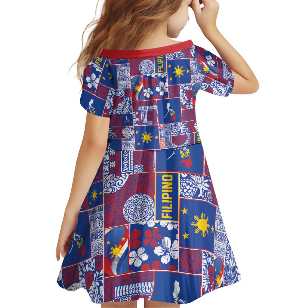 Filipino Maligayang Pasko Family Matching Off The Shoulder Long Sleeve Dress and Hawaiian Shirt Pacific Patchwork Xmas Vibes LT9 - Polynesian Pride