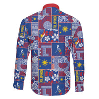 Filipino Maligayang Pasko Family Matching Off Shoulder Short Dress and Hawaiian Shirt Pacific Patchwork Xmas Vibes LT9 - Polynesian Pride