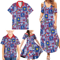 Filipino Maligayang Pasko Family Matching Summer Maxi Dress and Hawaiian Shirt Pacific Patchwork Xmas Vibes LT9 - Polynesian Pride