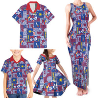 Filipino Maligayang Pasko Family Matching Tank Maxi Dress and Hawaiian Shirt Pacific Patchwork Xmas Vibes LT9 - Polynesian Pride