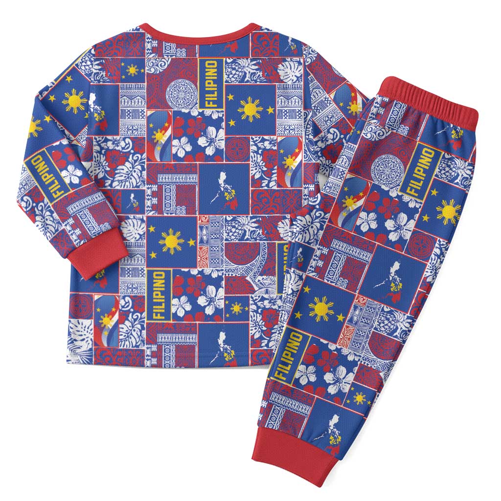 Filipino Maligayang Pasko Christmas Pajama Set Pacific Patchwork Xmas Vibes LT9 - Polynesian Pride