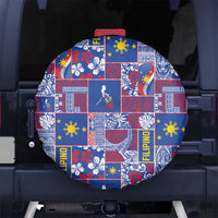 Filipino Maligayang Pasko Spare Tire Cover Pacific Patchwork Xmas Vibes LT9 No hole Blue - Polynesian Pride