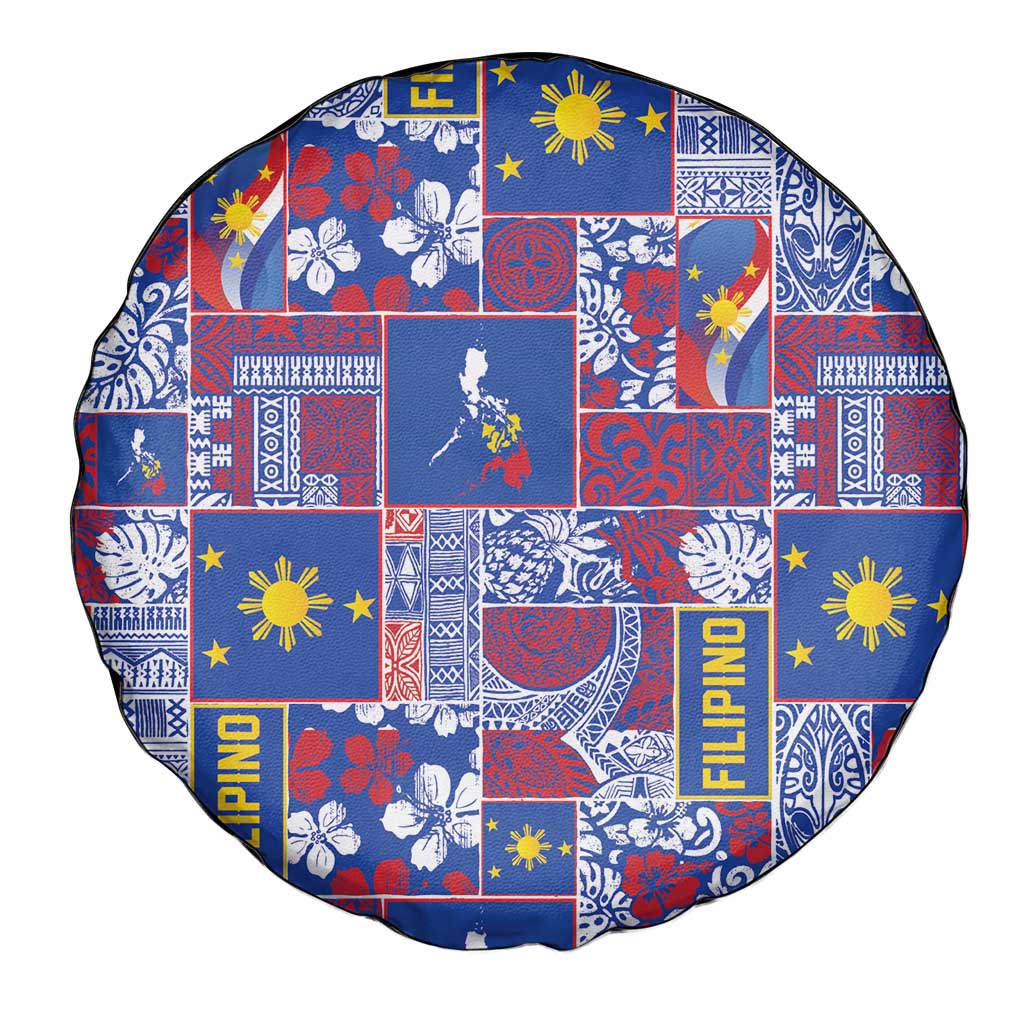 Filipino Maligayang Pasko Spare Tire Cover Pacific Patchwork Xmas Vibes LT9 - Polynesian Pride