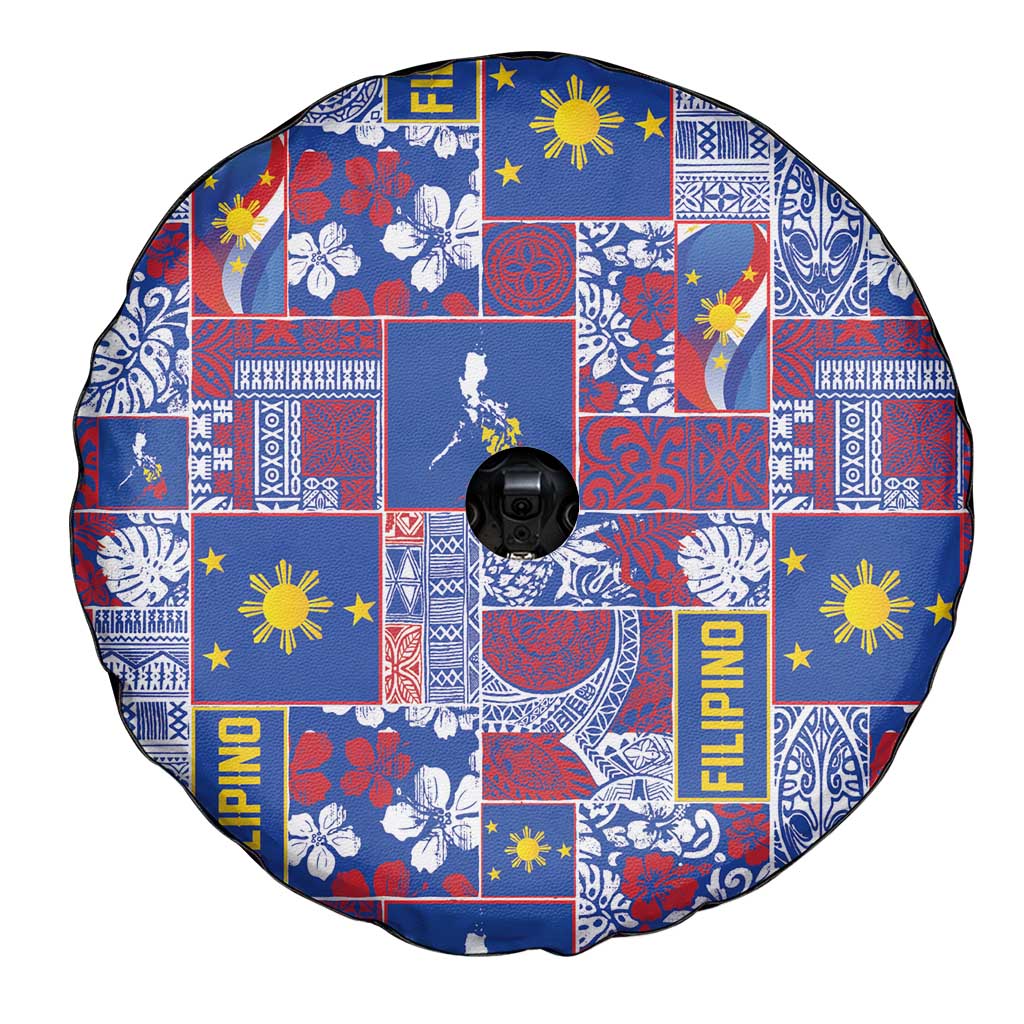 Filipino Maligayang Pasko Spare Tire Cover Pacific Patchwork Xmas Vibes LT9 - Polynesian Pride