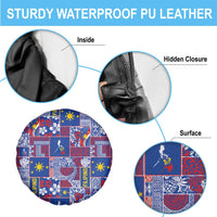 Filipino Maligayang Pasko Spare Tire Cover Pacific Patchwork Xmas Vibes LT9 - Polynesian Pride