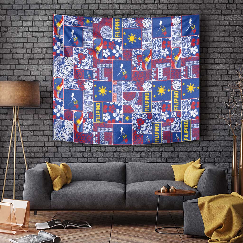 Filipino Maligayang Pasko Tapestry Pacific Patchwork Xmas Vibes - Polynesian Pride
